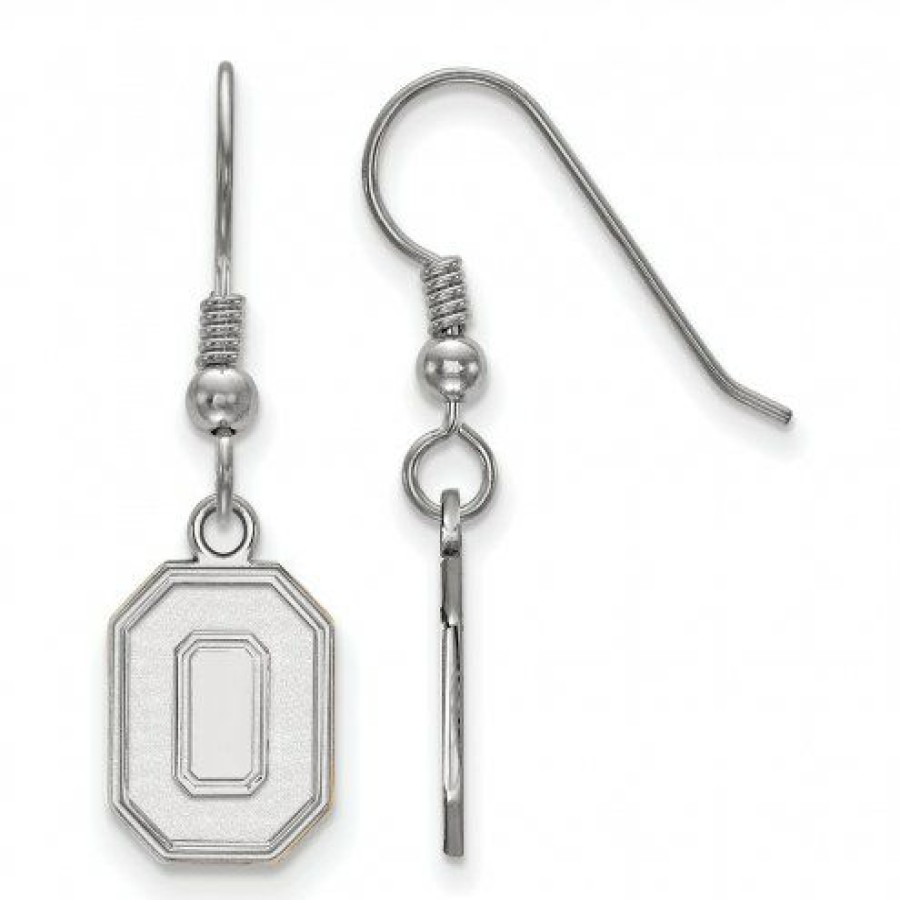 Watches & Jewelry * | Discount Ohio State Buckeyes Sterling Silver Small Dangle Earrings