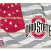 Home & Office Decor * | Discount Ohio State Buckeyes Flag 3 Plank Sign