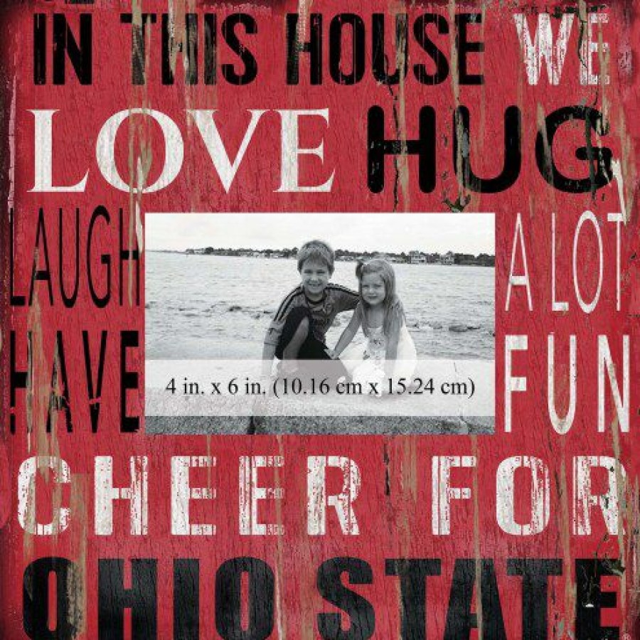 Home & Office Decor * | Discount Ohio State Buckeyes In This House 10 X 10 Picture Frame