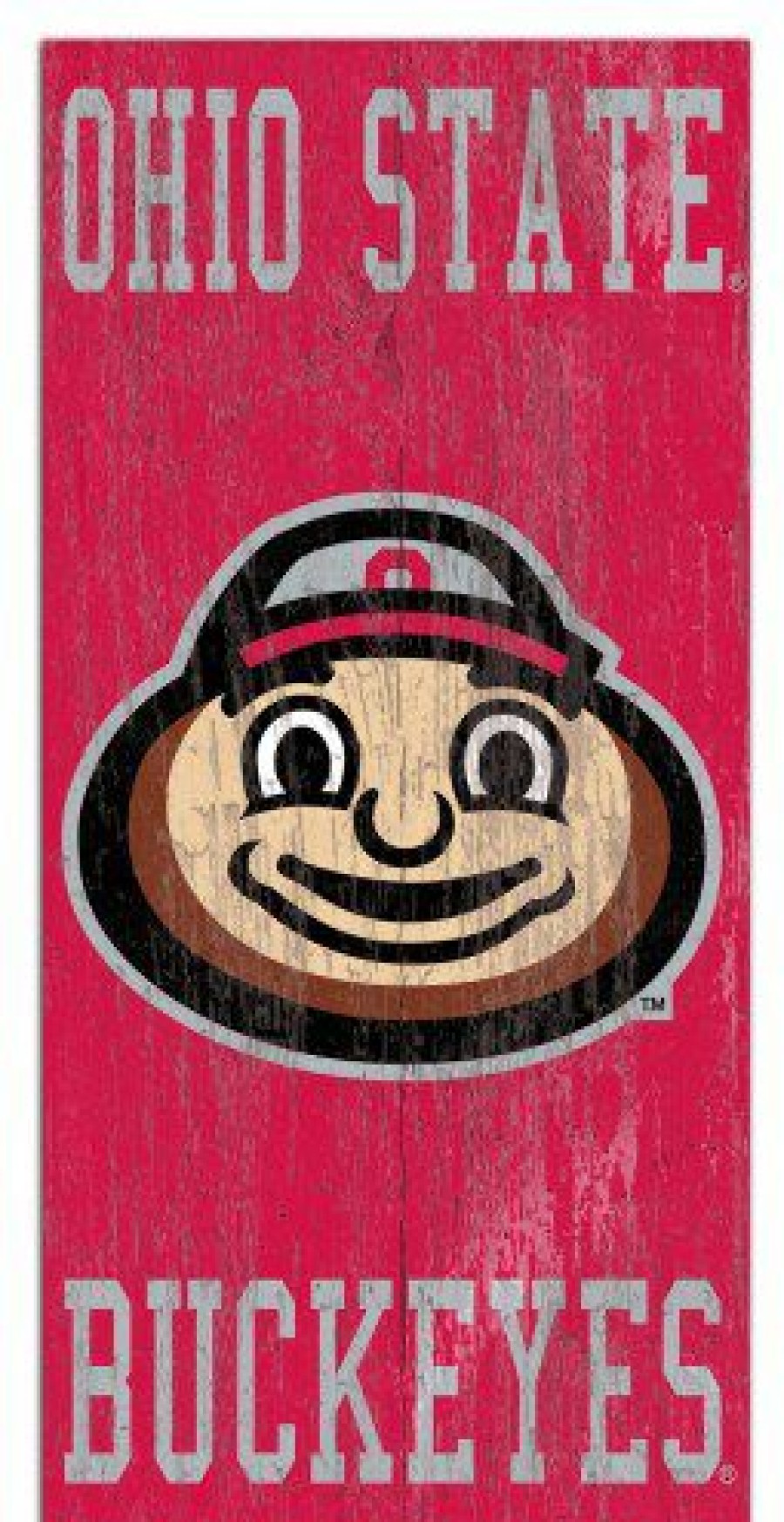 Home & Office Decor * | Discount Ohio State Buckeyes 6 X 12 Heritage Logo Sign