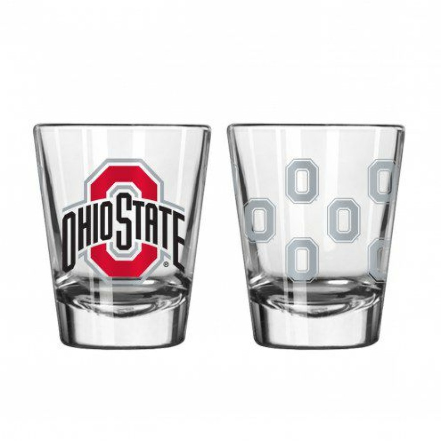 Kitchen & Bar Accessories * | Discount Ohio State Buckeyes Satin Etch Shot Glass Set