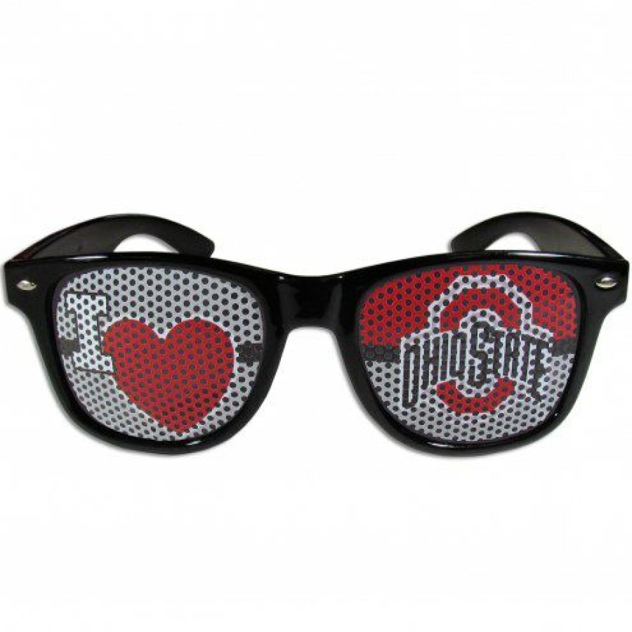 Accessories * | Discount Ohio State Buckeyes Black I Heart Game Day Shades