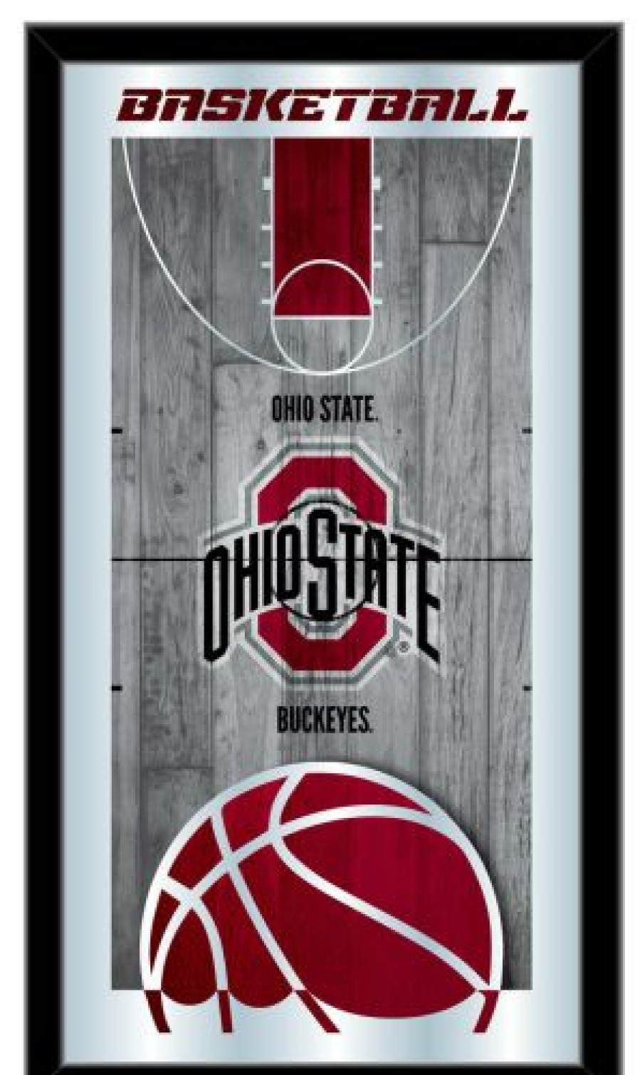 Game Room & Fan Cave * | Discount Ohio State Buckeyes Basketball Mirror