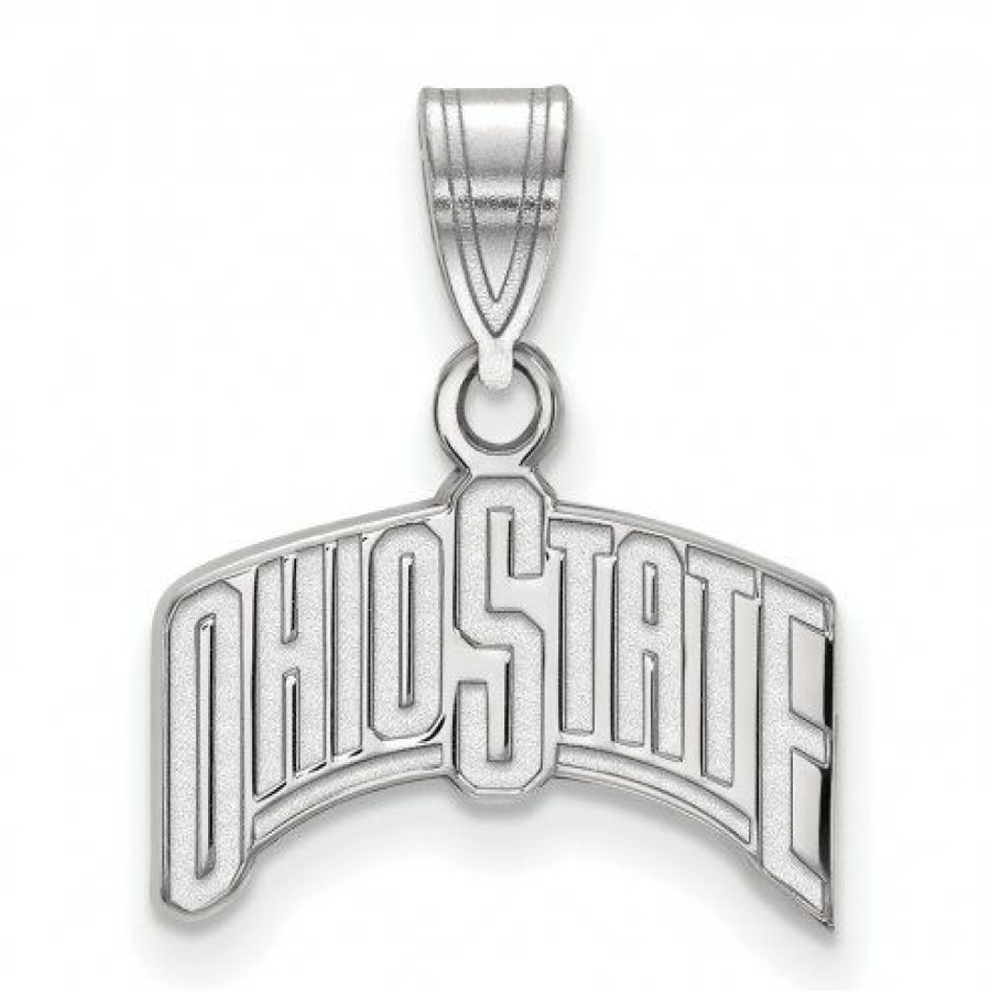 Watches & Jewelry * | Discount Ohio State Buckeyes Sterling Silver Medium Pendant