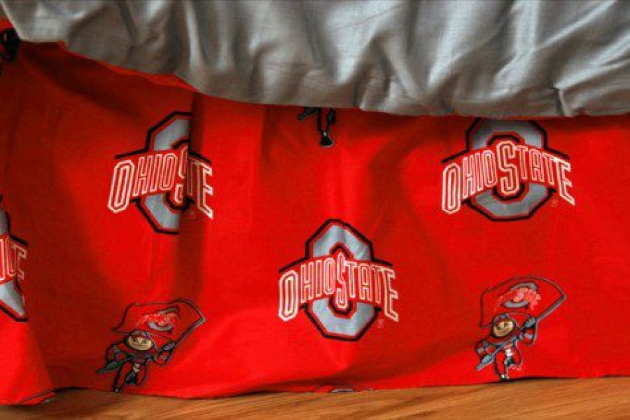 Bed & Bath * | Discount Ohio State Buckeyes Bed Skirt