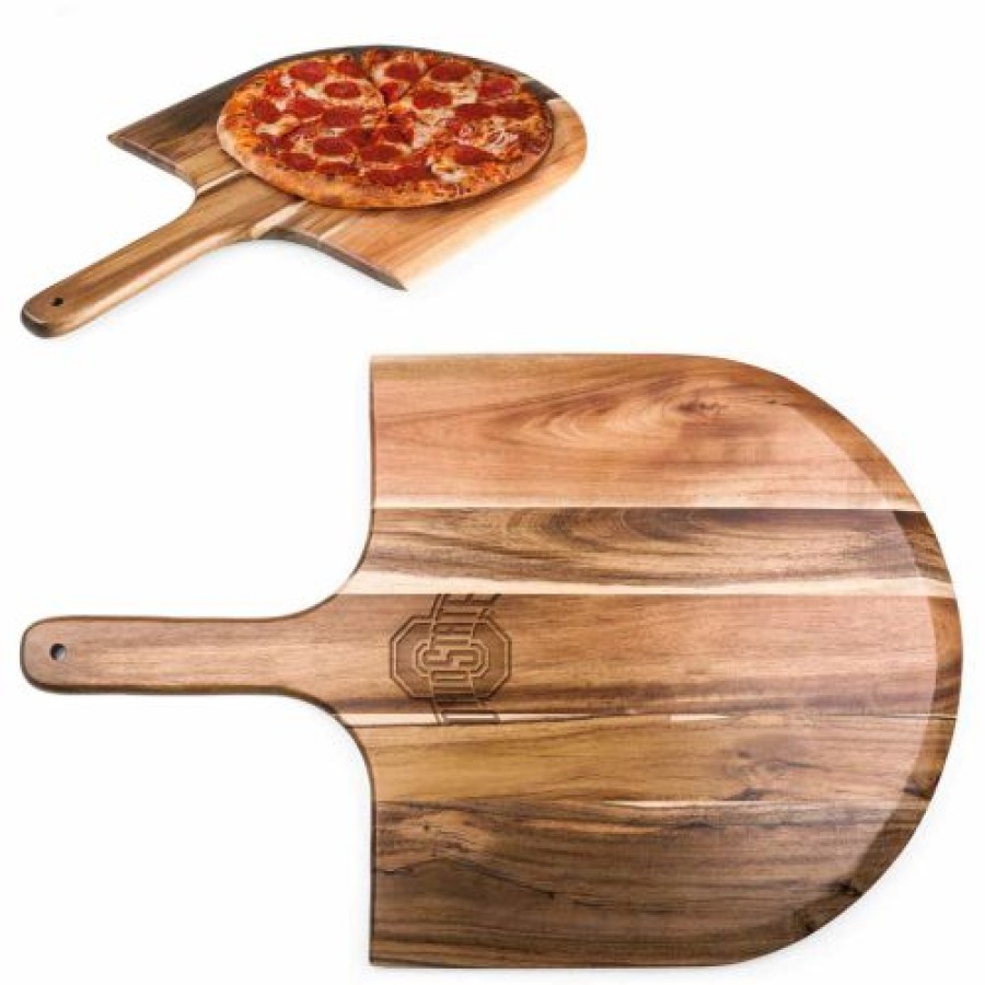 Kitchen & Bar Accessories * | Discount Ohio State Buckeyes Acacia Pizza Peel