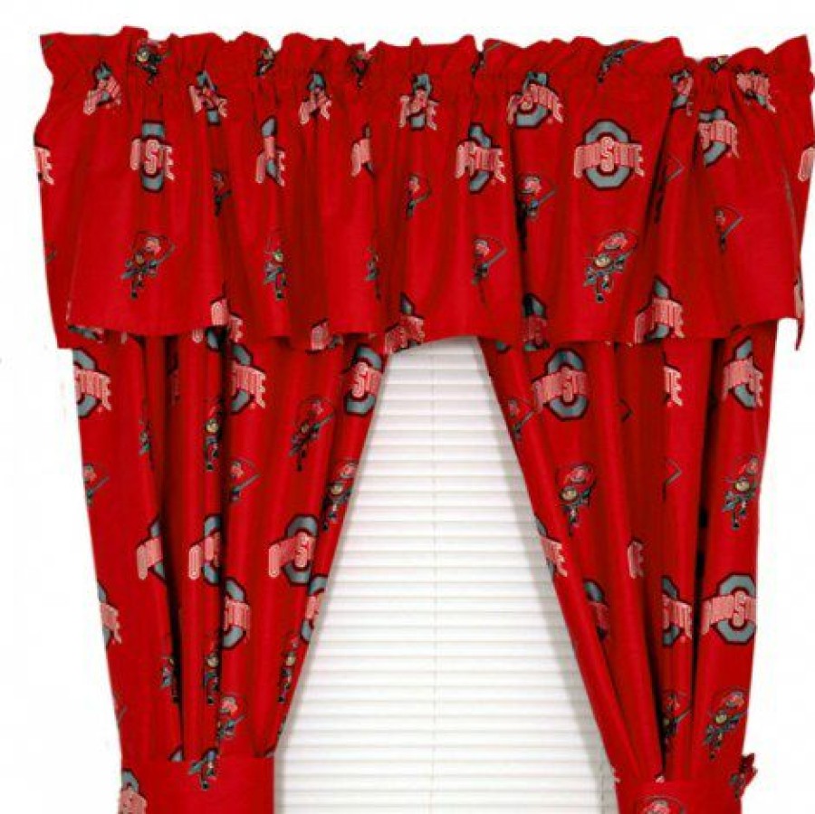 Bed & Bath * | Discount Ohio State Buckeyes Curtains