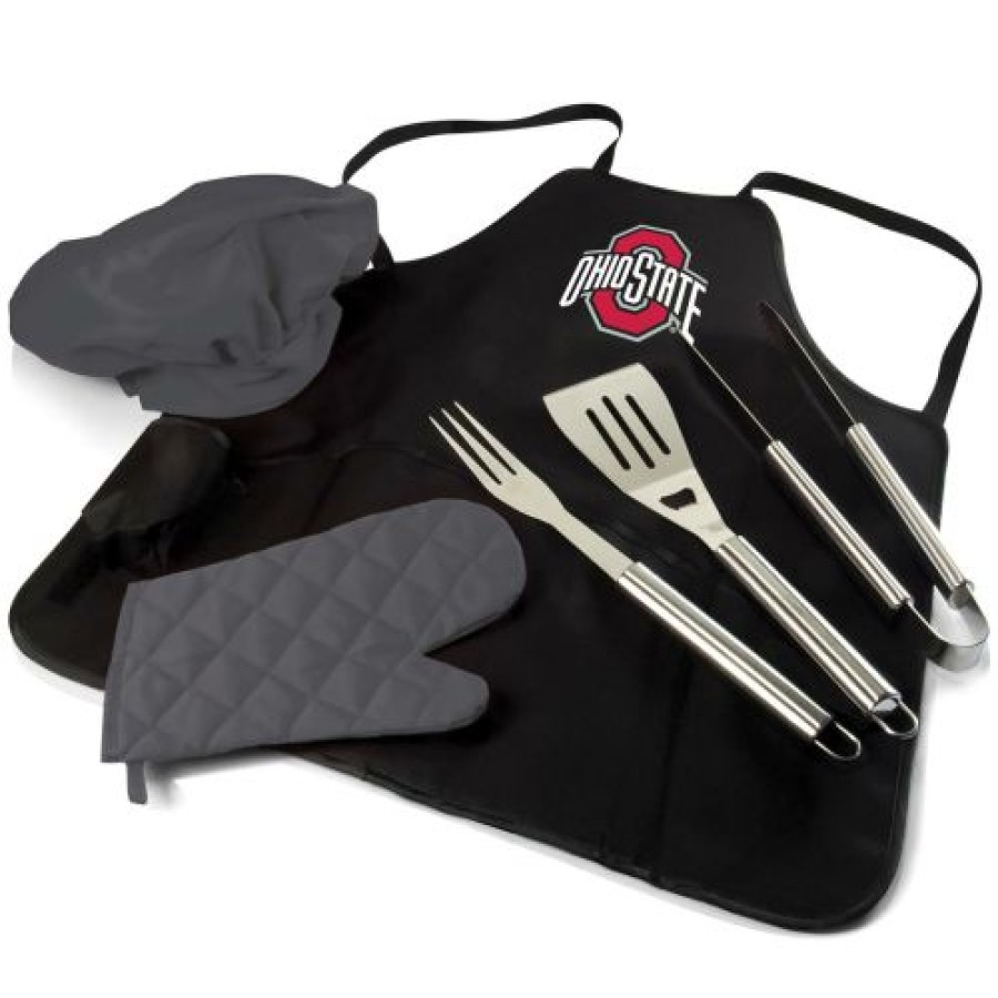 Tailgating & Stadium Gear * | Discount Ohio State Buckeyes Bbq Apron Tote Set