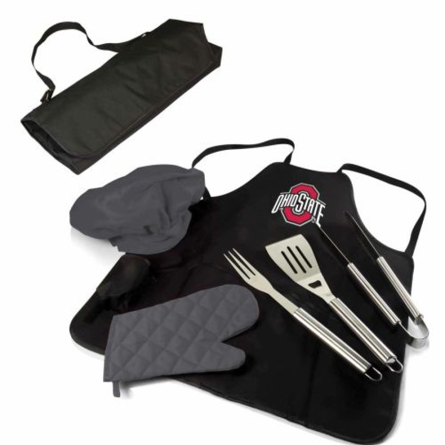 Tailgating & Stadium Gear * | Discount Ohio State Buckeyes Bbq Apron Tote Set