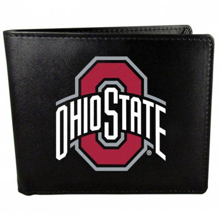 Accessories * | Discount Ohio State Buckeyes Large Logo Bi-Fold Wallet