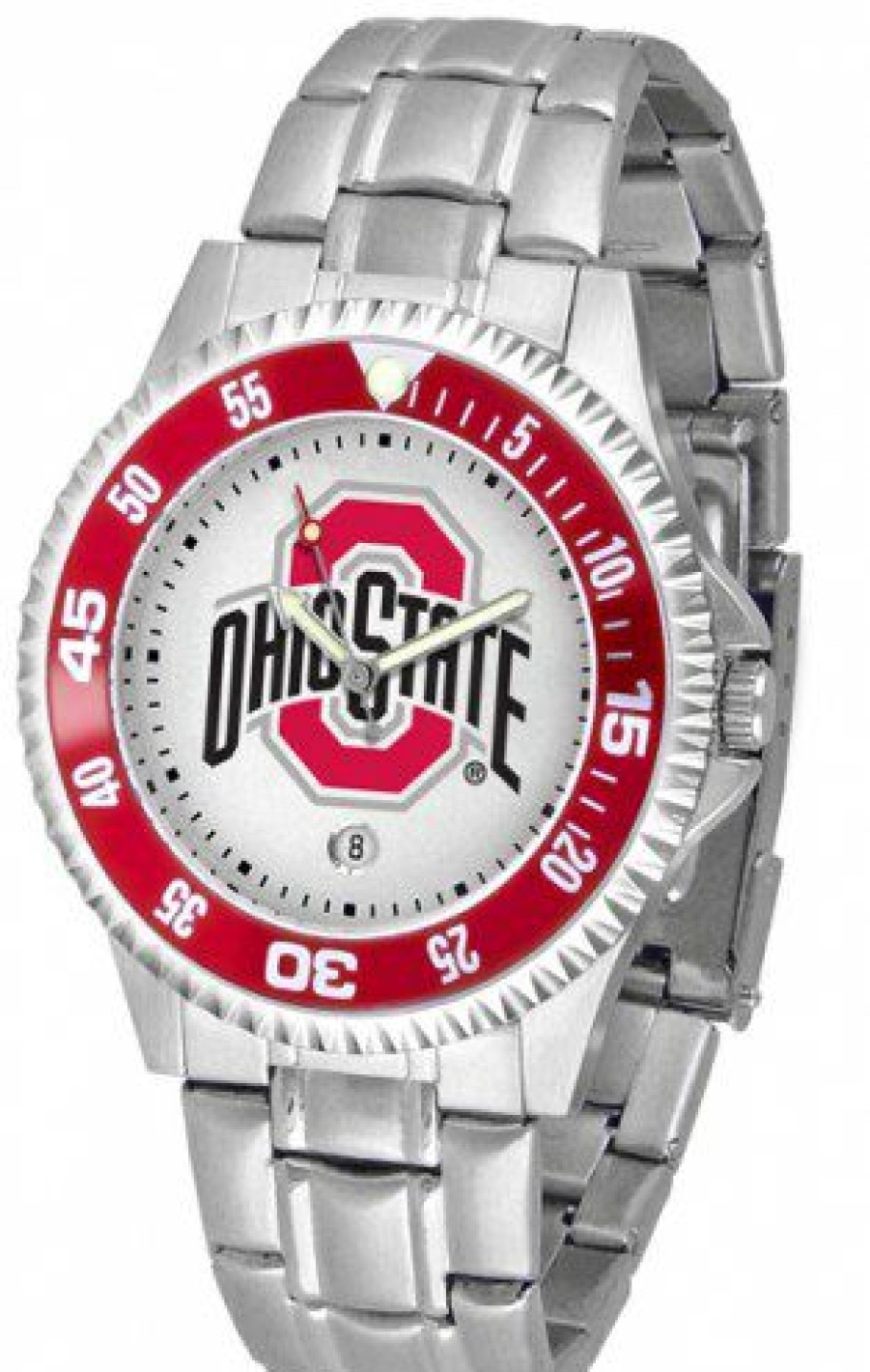 Watches & Jewelry * | Discount Ohio State Buckeyes Competitor Steel Men'S Watch