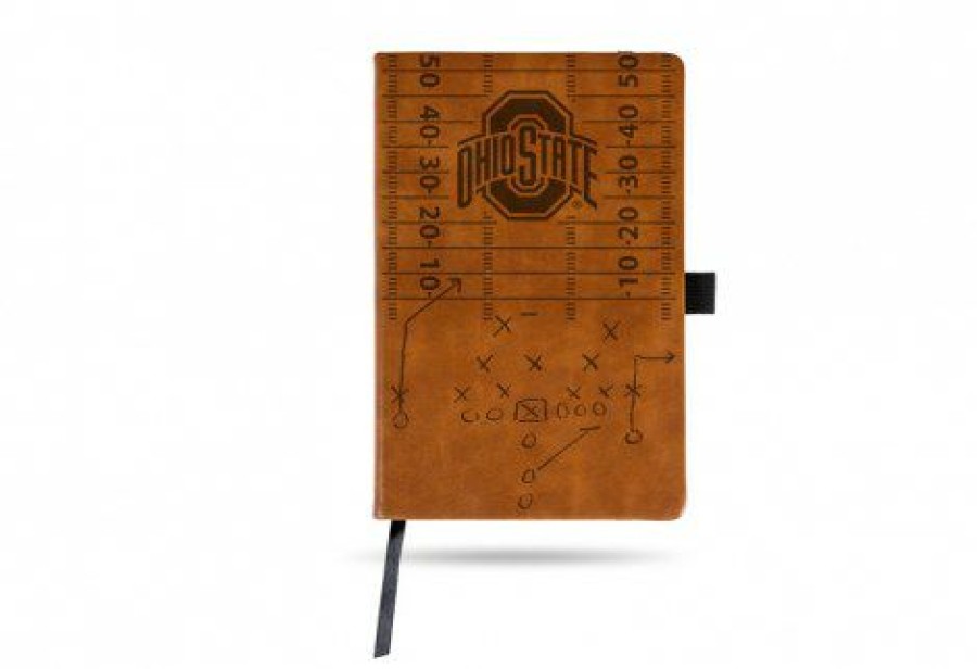 Accessories * | Discount Ohio State Buckeyes Laser Engraved Brown Notepad