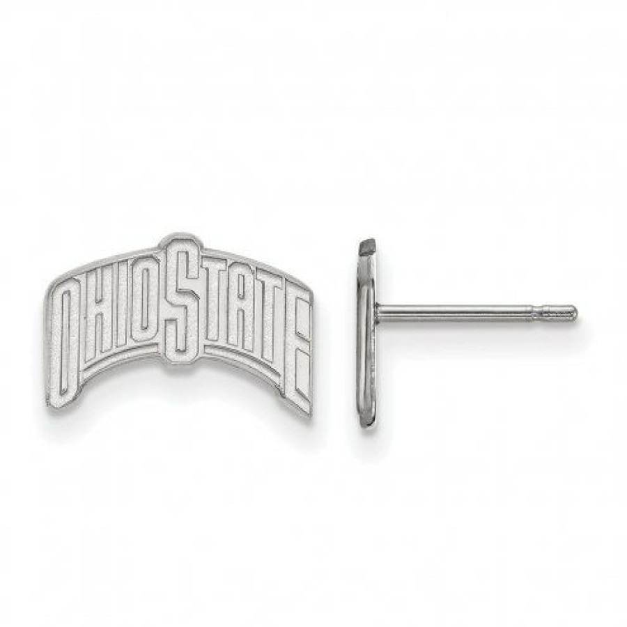 Watches & Jewelry * | Discount Ohio State Buckeyes Sterling Silver Small Post Earrings