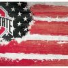 Home & Office Decor * | Discount Ohio State Buckeyes 6 X 12 Flag Sign