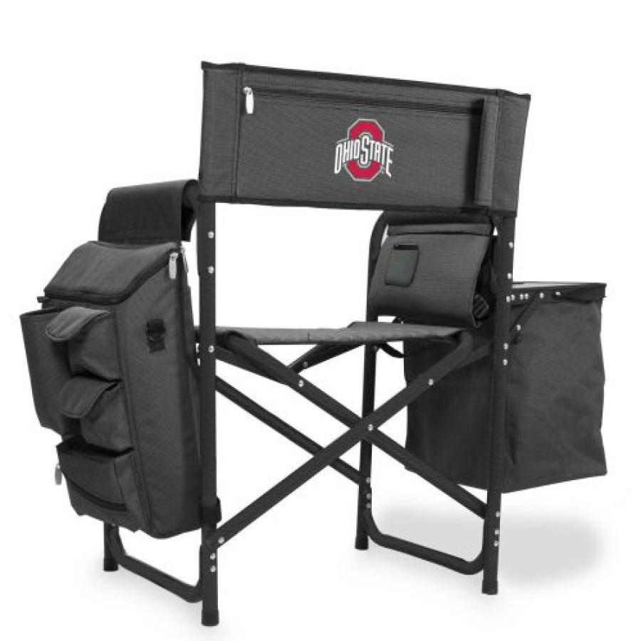 Tailgating & Stadium Gear * | Discount Ohio State Buckeyes Gray/Black Fusion Folding Chair