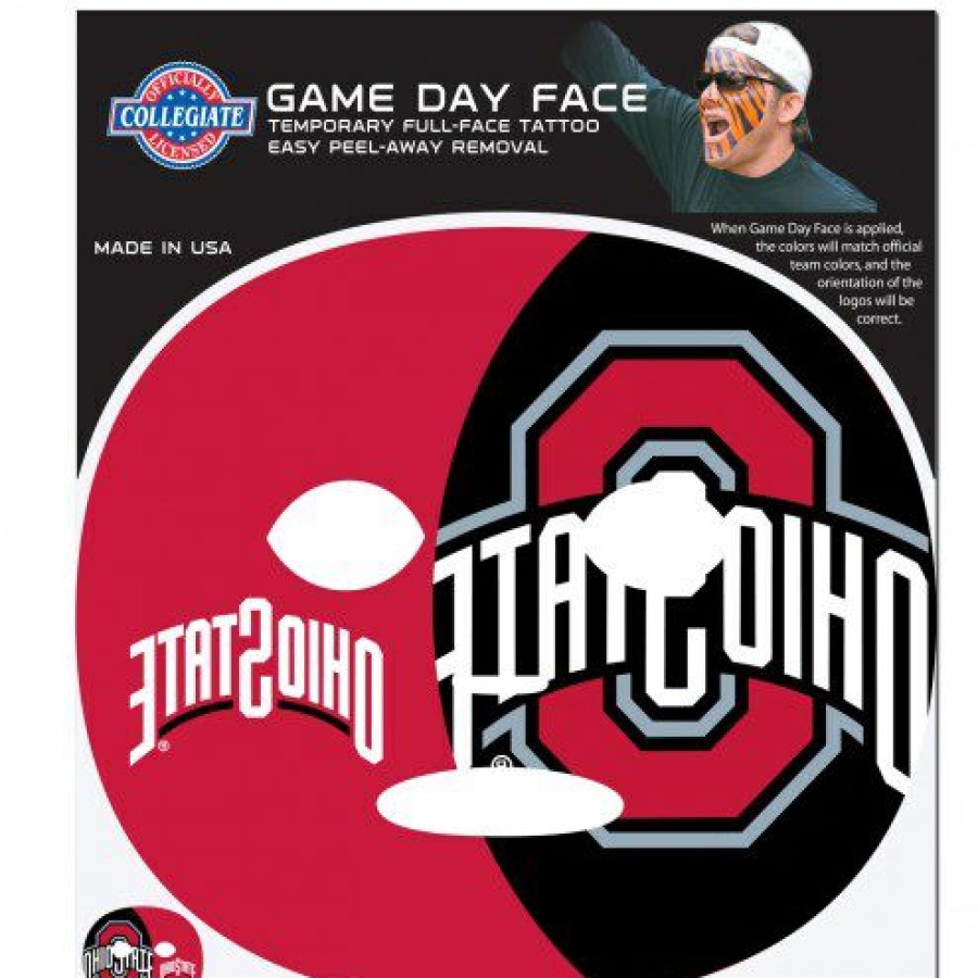 Tailgating & Stadium Gear * | Discount Ohio State Buckeyes Set Of 8 Game Day Faces