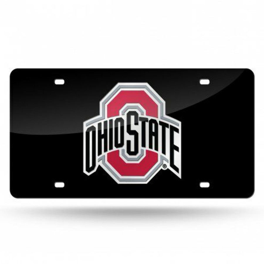 Car Accessories * | Discount Ohio State Buckeyes Laser Cut License Plate