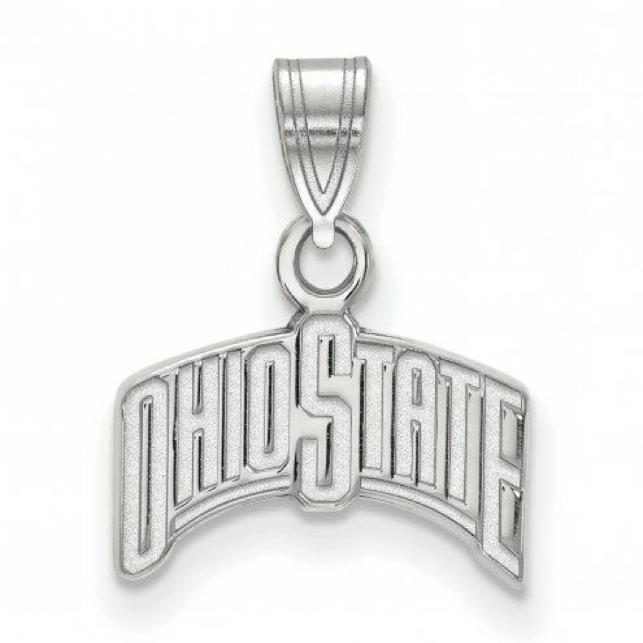 Watches & Jewelry * | Discount Ohio State Buckeyes 10K White Gold Small Pendant