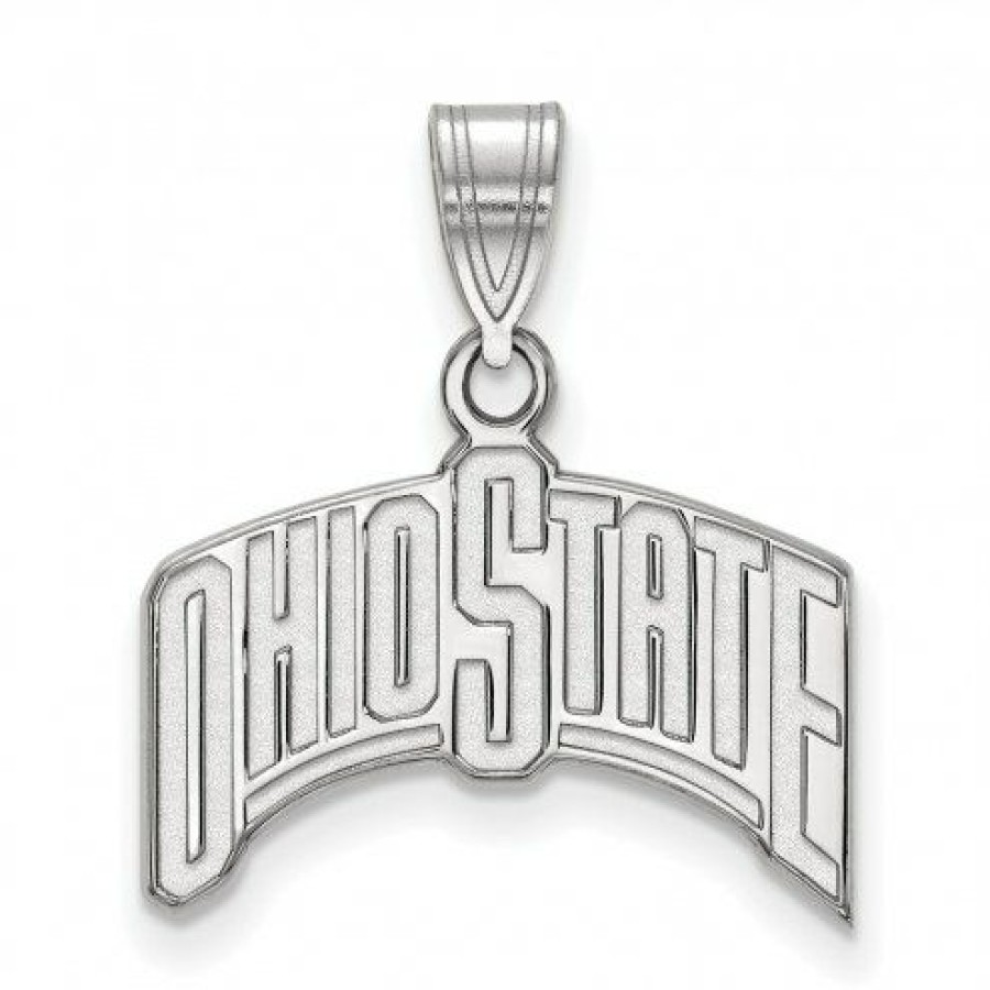 Watches & Jewelry * | Discount Ohio State Buckeyes Sterling Silver Large Pendant